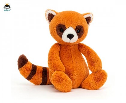 Jellycat 害羞红熊猫（中号：28厘米x12厘米）